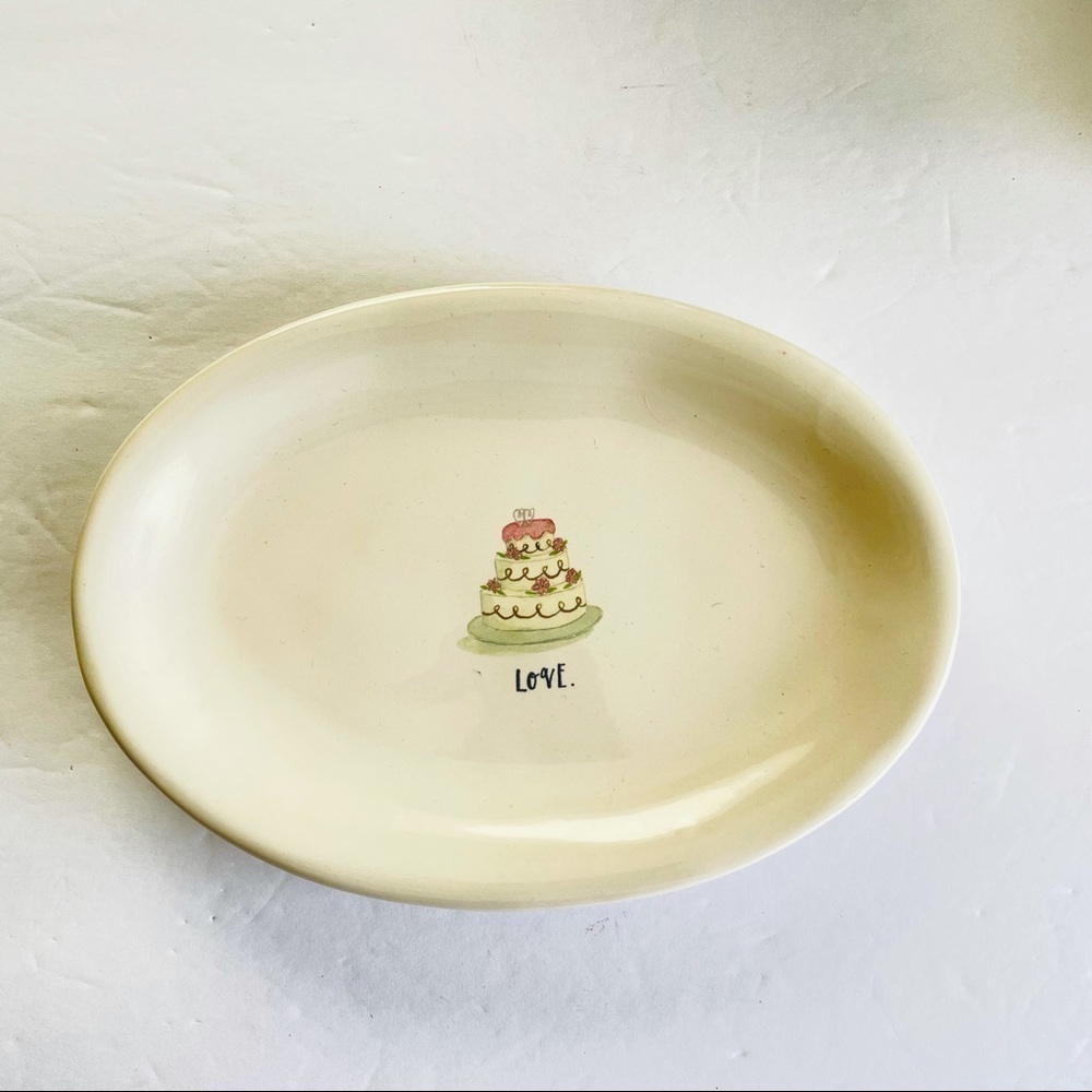 Rae Dunn wedding cake love New oval plate